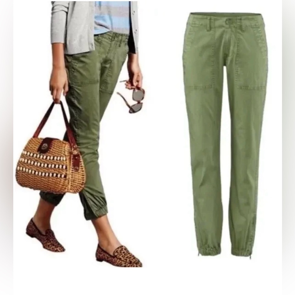 Cabi Traveler Green Cargo Jogger Pant Style 5076 Size 4